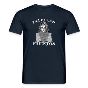Skull Mexico Dia de los Muertos mask - Men's T-Shirt - navy - Front - AI Model Male 178 light (178cm)