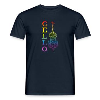 Cellist violoncello player cello - Men's T-Shirt - navy - Front - AI Model Male 178 light (178cm)