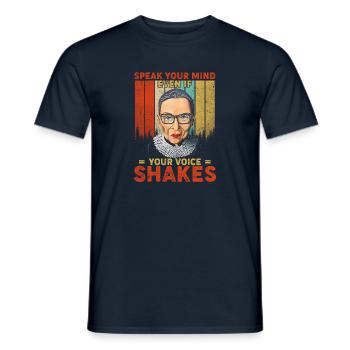 Notorious RBG Ruth Bader Ginsburg rétro vintage - T-shirt homme - marine - Devant - AI Model Male 178 light (178cm)