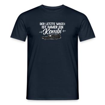 The Last Car Always A Station Wagon Undertaker Car - Men's T-Shirt - navy - Front - AI Model Male 178 light (178cm)