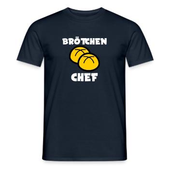 Brötchen Chef Dealer Bäcker Bäckerei Mehl - Männer T-Shirt - Navy - Vorne - AI Model Male 178 light (178cm)
