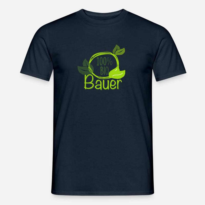 Bio Bauer Hobby Bauer Gemüse Selbstversorger Vegan - Männer T-Shirt - Navy