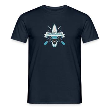 Stand up paddle SUP paddle - T-shirt homme - marine - Devant - AI Model Male 178 light (178cm)