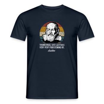 Thunderbolt lightning Galileo Philosoph Physik - Männer T-Shirt - Navy - Vorne - AI Model Male 178 light (178cm)