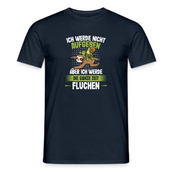 Nicht aufgeben nur die ganze Zeit Fluchen - Läufer - Männer T-Shirt - Navy - Vorne - AI Model Male 178 light (178cm)