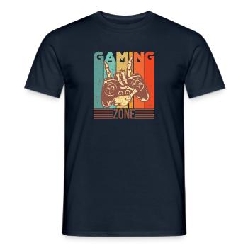 Lustiger Spruch Gaming Zone - Männer T-Shirt - Navy - Vorne - AI Model Male 178 light (178cm)