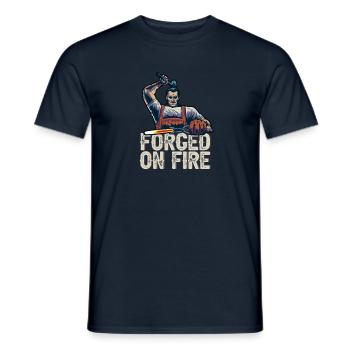 Blacksmith Forged In Fire Forging Metalbuilder - Men's T-Shirt - navy - Front - AI Model Male 178 light (178cm)
