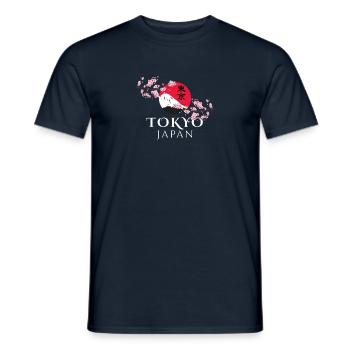 Tokyo Japan Lustige Berg Baum-Liebhaber - Männer T-Shirt - Navy - Vorne - AI Model Male 178 light (178cm)
