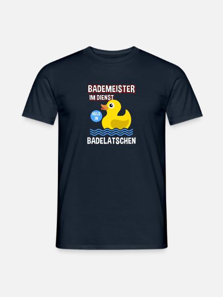 Bademeister Rettungsschwimmer Beruf Spruch - Männer T-Shirt - Navy