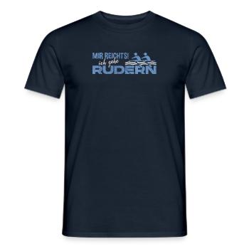 Rudern Ruderer Ruderboot Ruderverein Paddel Sport - Männer T-Shirt - Navy - Vorne - AI Model Male 178 light (178cm)