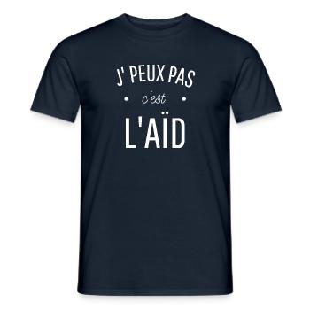 JE PEUX PAS C' EST L' AID cadeau humour ramadan - T-shirt homme - marine - Devant - AI Model Male 178 light (178cm)