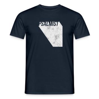 Christian Psalmist - Worship - Men's T-Shirt - navy - Front - AI Model Male 178 light (178cm)