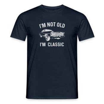 Rétro Voiture classique, je ne suis pas vieux Je suis classique - T-shirt homme - marine - Devant - AI Model Male 178 light (178cm)