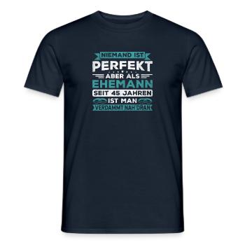 Hochzeitstag Jubiläum Verheiratet Ehe Ehemann - Männer T-Shirt - Navy - Vorne - AI Model Male 178 light (178cm)