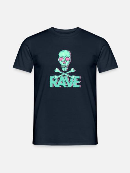 Rave Techno - Männer T-Shirt - Navy