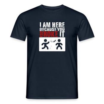 Vintage Tuner Car Mechanic Retro Car Tinkerer - Men's T-Shirt - navy - Front - AI Model Male 178 light (178cm)