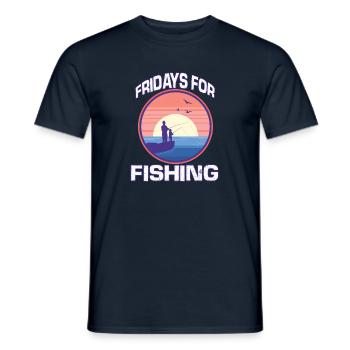Funny Fishing Fishing Hobby Fishing Trip Fish - Men's T-Shirt - navy - Front - AI Model Male 178 light (178cm)