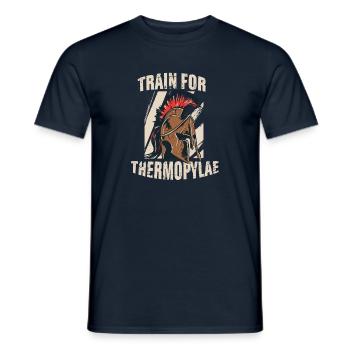 Sparta Fitness Sparta Helm Krieger Fitness - Männer T-Shirt - Navy - Vorne - AI Model Male 178 light (178cm)