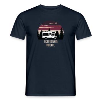 J’habite en camping-car mobile - T-shirt homme - marine - Devant - AI Model Male 178 light (178cm)