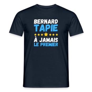 MARSEILLAIS TAPIE A JAMAIS LE PREMIER marseille om - T-shirt homme - marine - Devant - AI Model Male 178 light (178cm)
