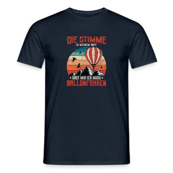 Ballonfahrt Ballonfahrer Ballonflug Ballonfahren - Männer T-Shirt - Navy - Vorne - AI Model Male 178 light (178cm)