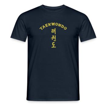 Taekwondo Korea Font Hobby Martial Arts Gift - Men's T-Shirt - navy - Front - AI Model Male 178 light (178cm)
