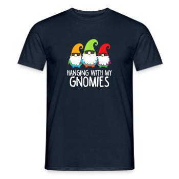 Accrocher avec mes gnomies drôle de gnome de jardin - T-shirt homme - marine - Devant - AI Model Male 178 light (178cm)