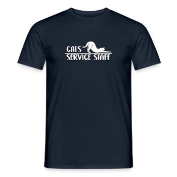 Cat Service Staff niedliches Katzen Halter Katzen - Männer T-Shirt - Navy - Vorne - AI Model Male 178 light (178cm)