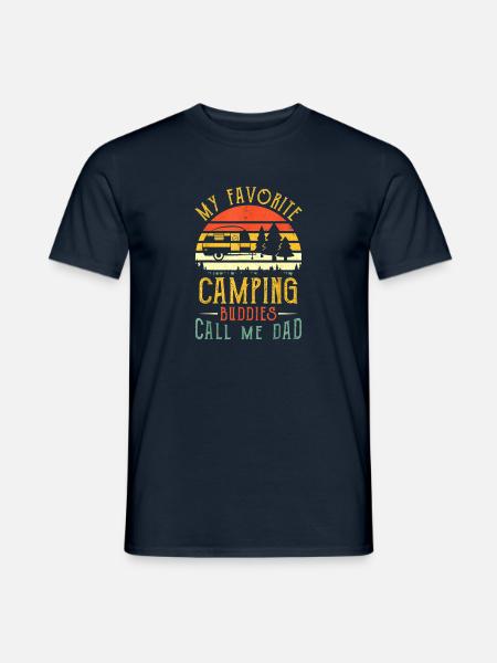 Mon copain de camping préféré Appelez-moi Papa Fête des Pères - Mænd T-shirt - marineblå