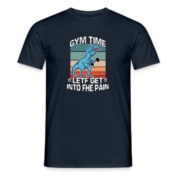 T-Rex Speech Defect Athlète Fitness Musculation - T-shirt homme - marine - Devant - AI Model Male 178 light (178cm)