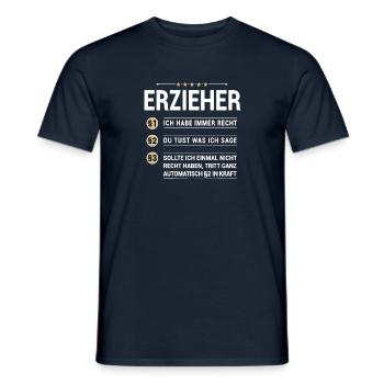 Erzieher Beruf meine eigenen Paragraphen - Männer T-Shirt - Navy - Vorne - AI Model Male 178 light (178cm)