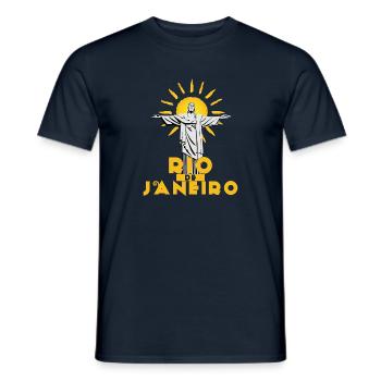 Cristo Redentor Rio - T-shirt homme - marine - Devant - AI Model Male 178 light (178cm)