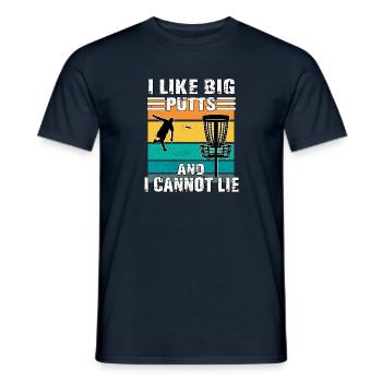 Disc Golf Frisbee Ultimate Frisbee Disc Golf - Men's T-Shirt - navy - Front - AI Model Male 178 light (178cm)
