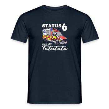 Statut 6 Ambulance Tatütata hors service - T-shirt homme - marine - Devant - AI Model Male 178 light (178cm)