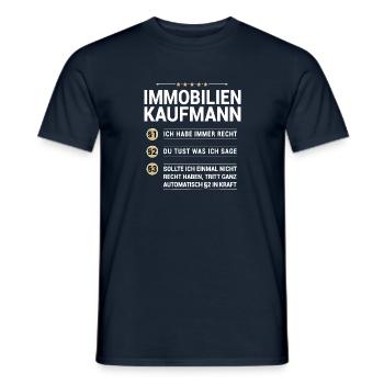 Immobilienkaufmann Beruf meine eigenen Paragraphen - Männer T-Shirt - Navy - Vorne - AI Model Male 178 light (178cm)