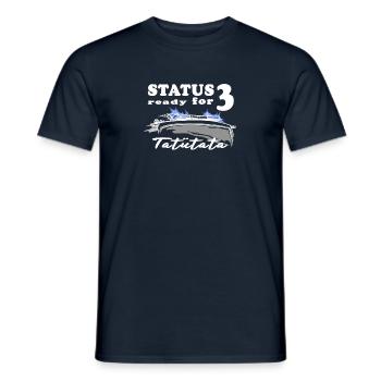 Feuerwehr Status 3 mit Blaulicht Tatütata - Männer T-Shirt - Navy - Vorne - AI Model Male 178 light (178cm)