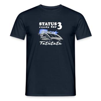 Status 3 ready for Tatütata Rettungswagen - Männer T-Shirt - Navy - Vorne - AI Model Male 178 light (178cm)