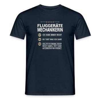 Fluggerätemechanikerin Beruf eigenen Paragraphen - Männer T-Shirt - Navy - Vorne - AI Model Male 178 light (178cm)
