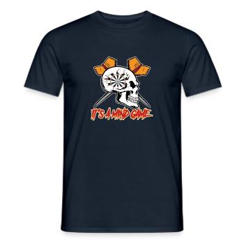 Fléchettes disant C’est un jeu d’ avec flèche de fléchette - T-shirt homme - marine - Devant - AI Model Male 178 light (178cm)