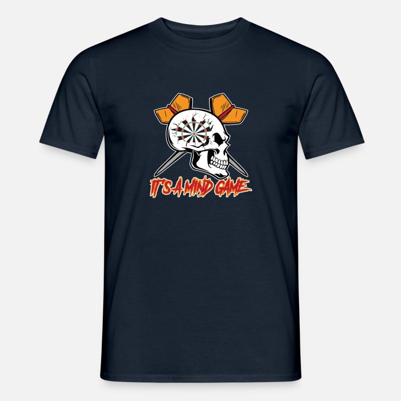 Dart Spruch It´s a Mind Game mit Dartpfeil - Männer T-Shirt - Navy