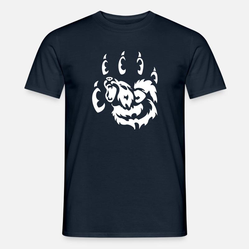 Bär Bärentatze Tatze Eisbär - Männer T-Shirt - Navy