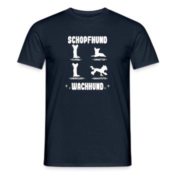 Lustiges Schopfhund Wachhund Hunde Nackthund - Männer T-Shirt - Navy - Vorne - AI Model Male 178 light (178cm)