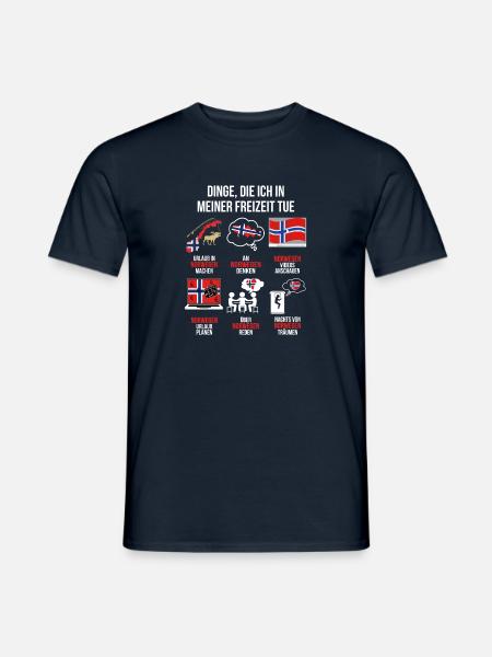 Norwegen Spruch | Lustiger Freizeit Spruch Norway - Männer T-Shirt - Navy