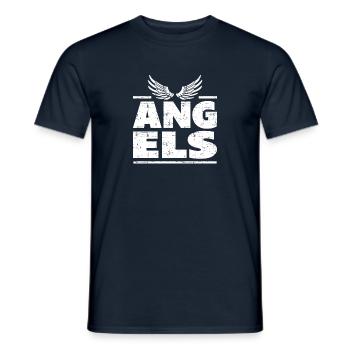 Des anges avec des ailes pour tous les anges - T-shirt homme - marine - Devant - AI Model Male 178 light (178cm)