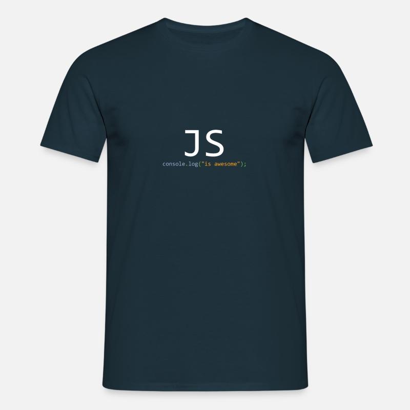 JavaScript is awesome - T-shirt Homme - marine