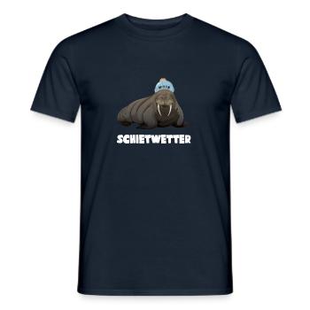 Norddeutschland & Nordsee Schietwetter Sweater - Männer T-Shirt - Navy - Vorne - AI Model Male 178 light (178cm)