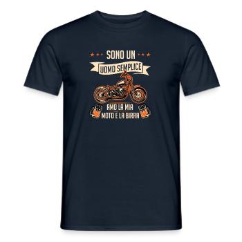Moto Birra Divertente Motociclistico Motociclisti - Männer T-Shirt - Navy - Vorne - AI Model Male 178 light (178cm)