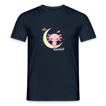 Axolotl dans l’espace - Cadeau de l’espace Axolotl - T-shirt homme - marine - Devant - AI Model Male 178 light (178cm)