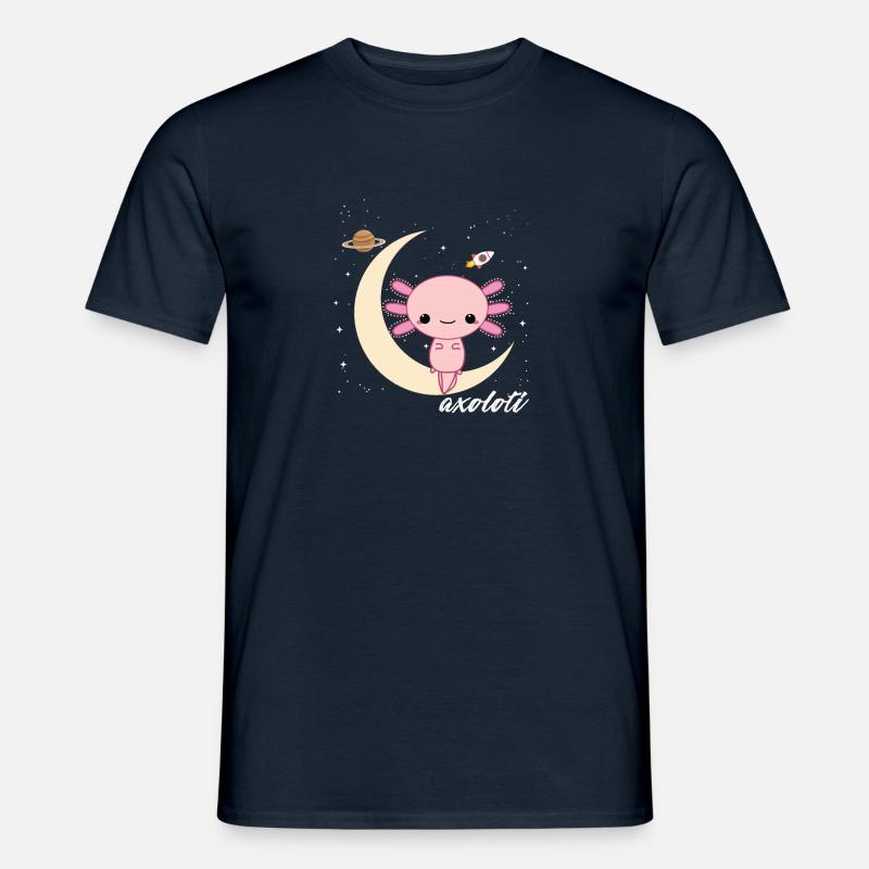 Axolotl dans l’espace - Cadeau de l’espace Axolotl - T-shirt homme - marine