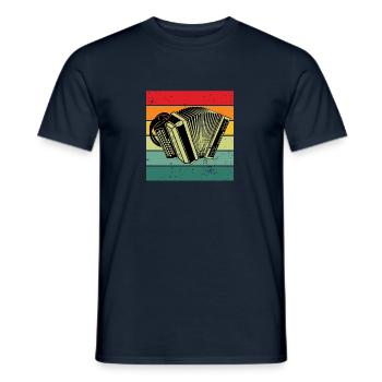 Akkordeon Akkordeonspieler Geschenk Akkordeonist - Männer T-Shirt - Navy - Vorne - AI Model Male 178 light (178cm)